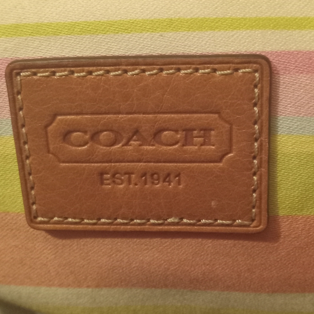 Coach 2011 Multicolor Striped Beach Top Handle Mini Bag NWT - Picture 4 of 12